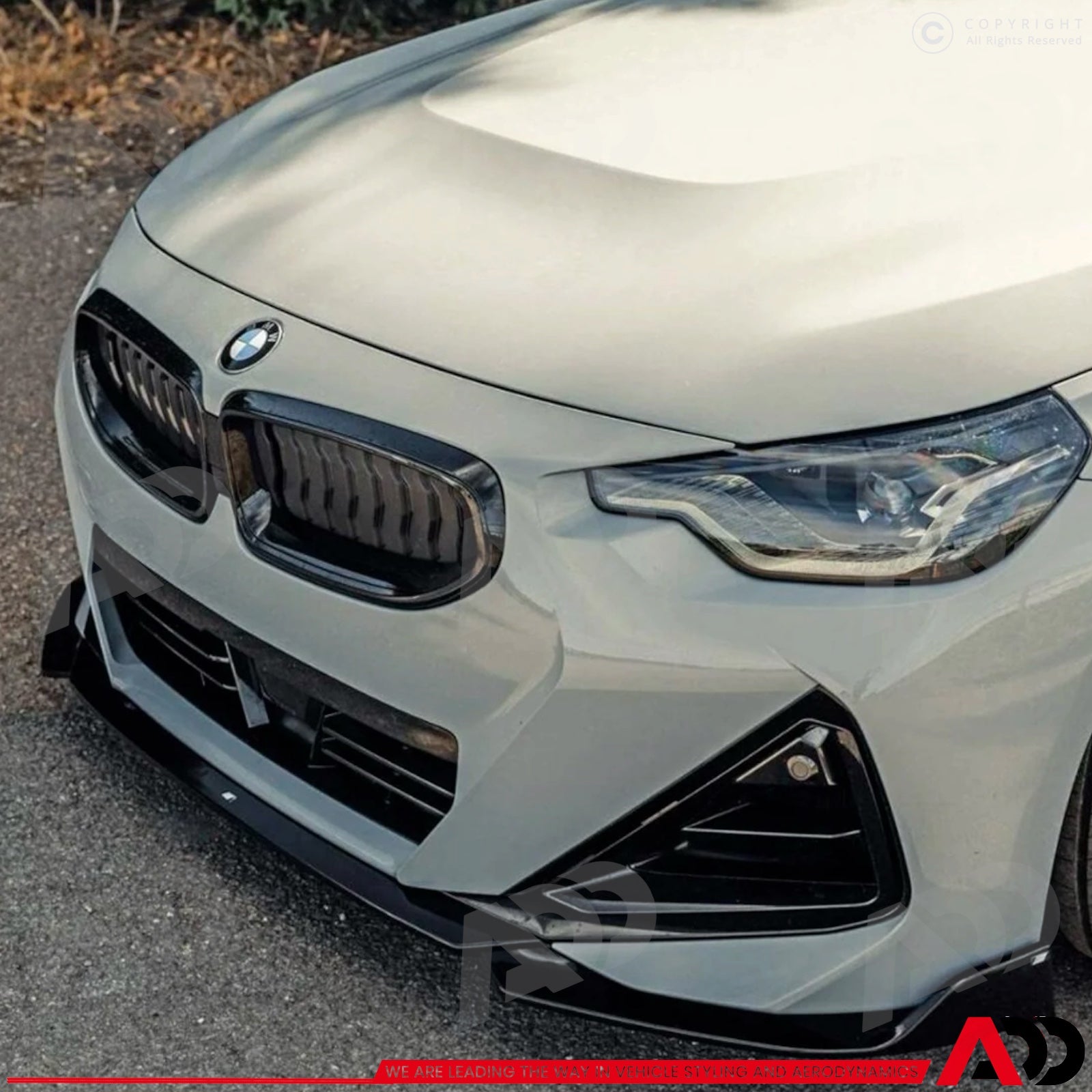 Front Lip - BMW 2 Serie G42 Coupé - M Performance look - Hoogglans Zwart | 2021+