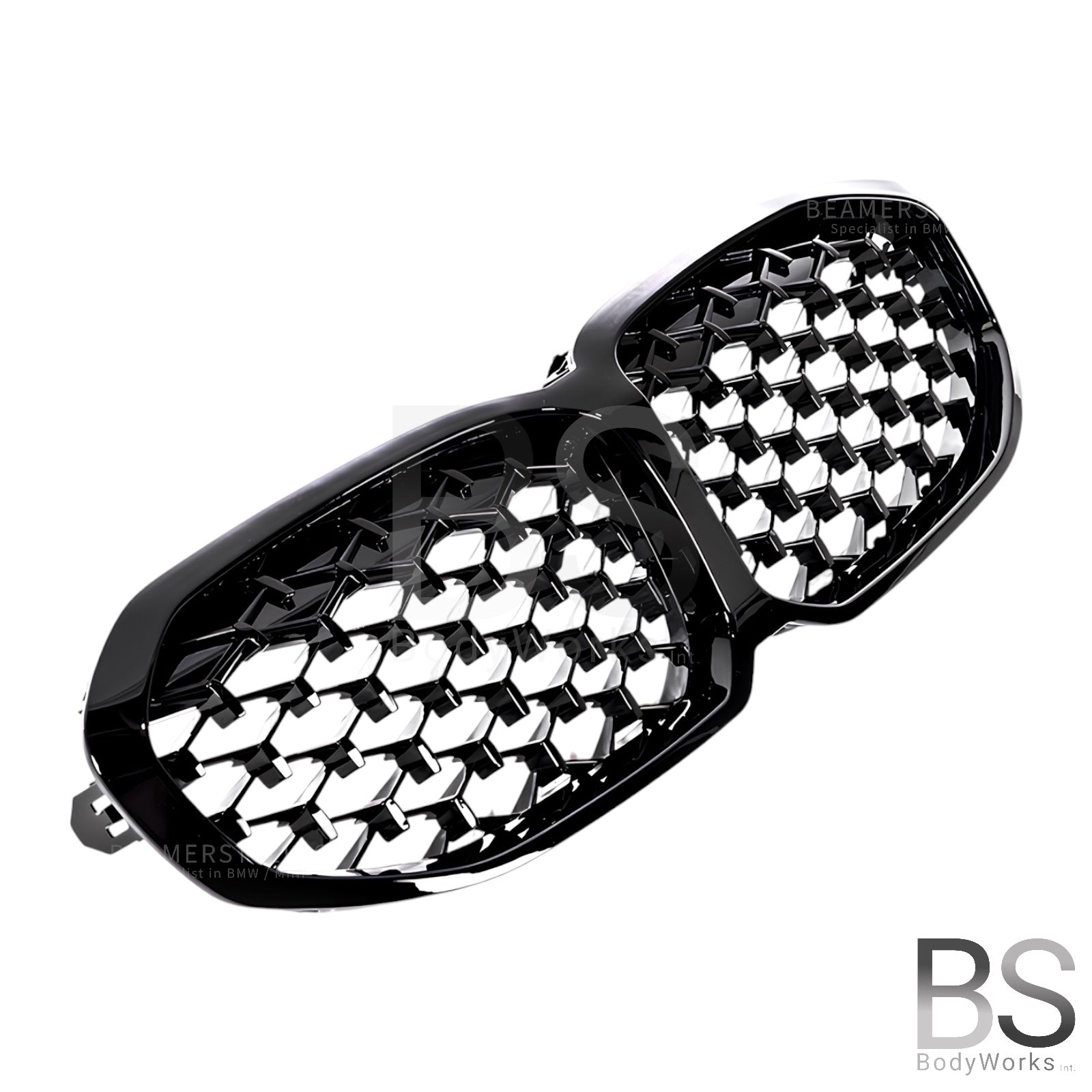 Nieren - BMW 1 Serie F40 - M135i look - Diamond - Hoogglans Zwart | 2019-2025