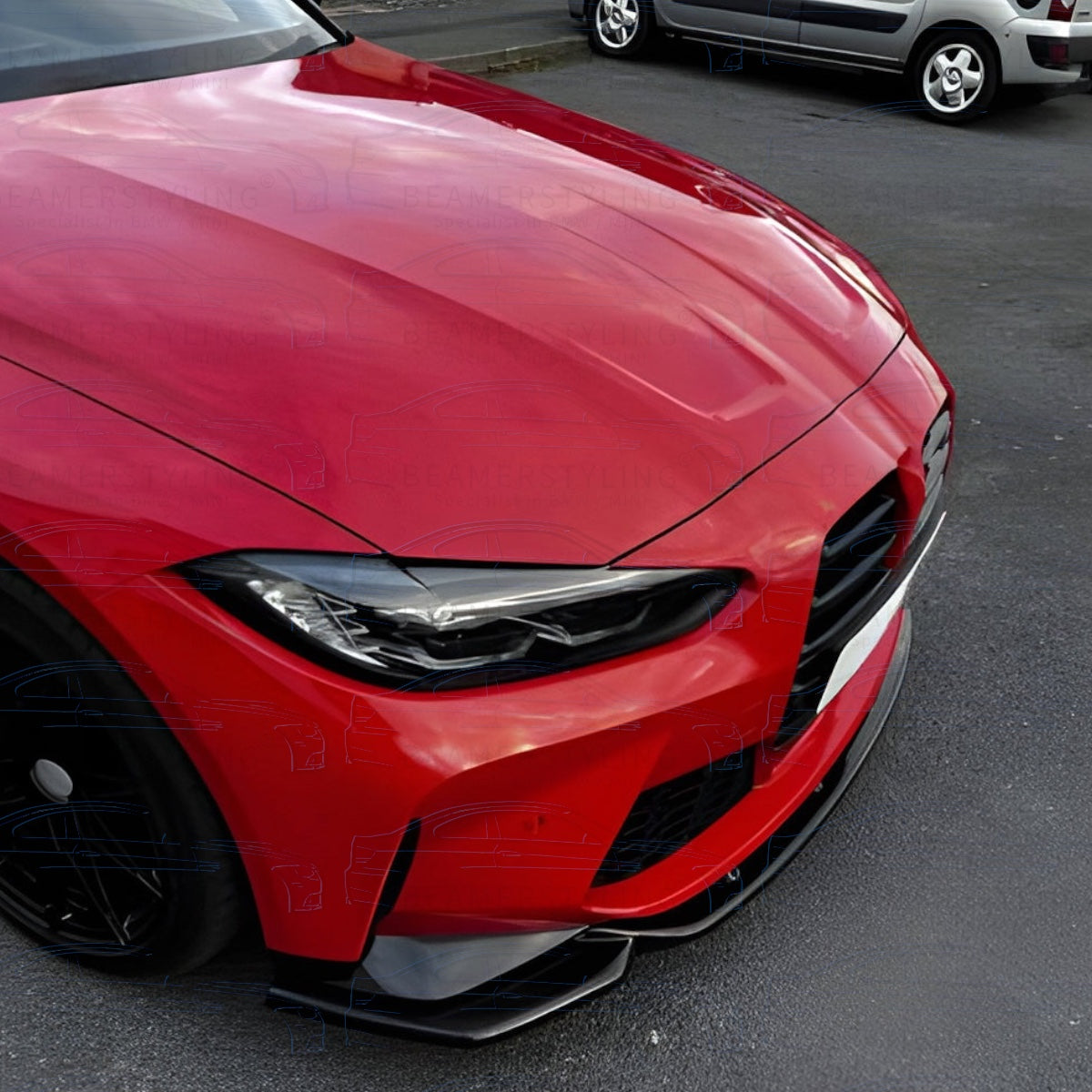 Front lip - BMW G80 / G81 M3, BMW G82 / G83 M4 - Hoogglans zwart | 2021+