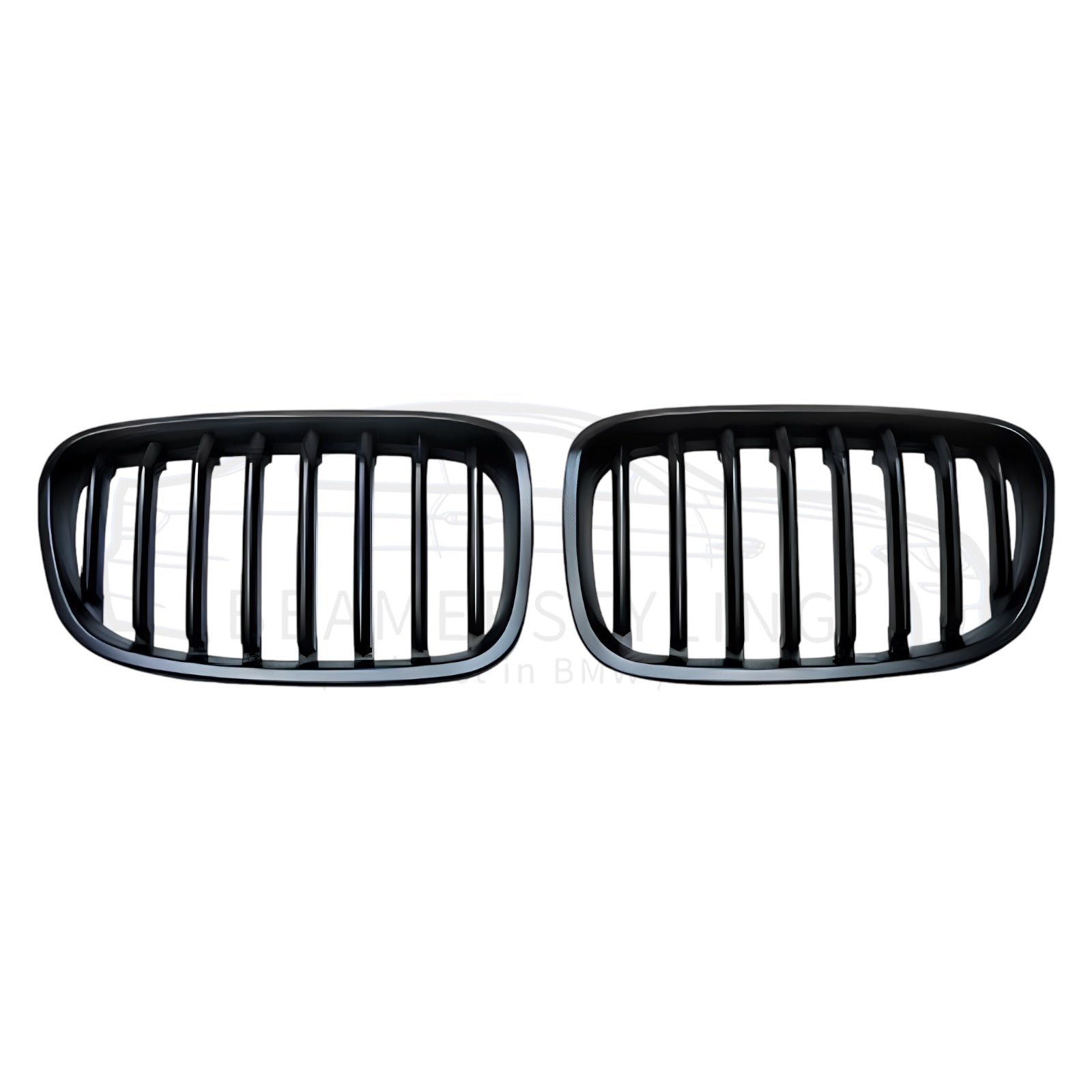 Nieren - BMW F20 / F21 - Mat Zwart - Thick Ribs | 2011-2015