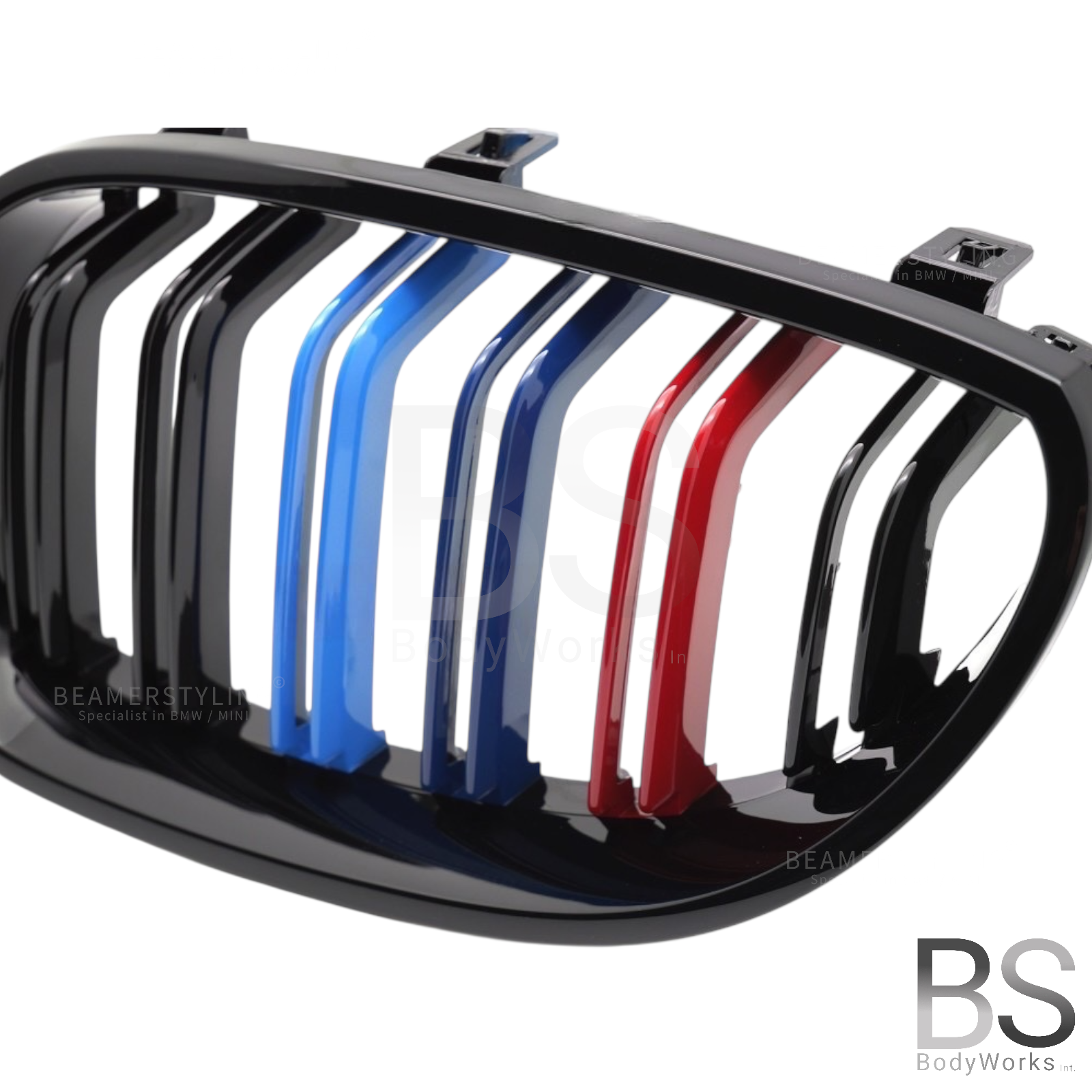 Nieren - BMW E60 / E61 - M look - M Kleuren - Hoogglans Zwart | 2003-2010