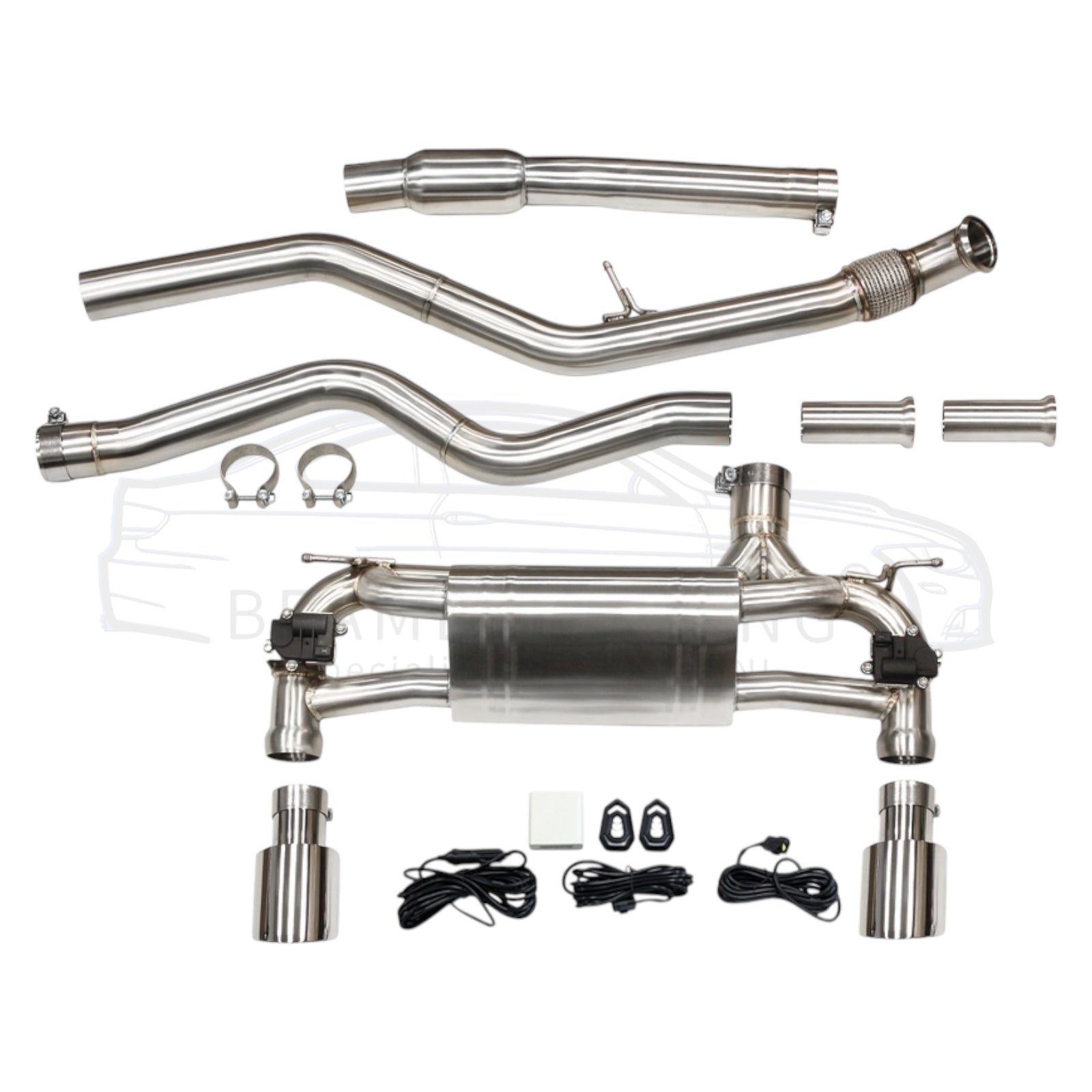 Uitlaatsysteem - BMW F30 F31 F32 F33 F36 335I 435I N55 - Cat-Back - Active - Turboflow