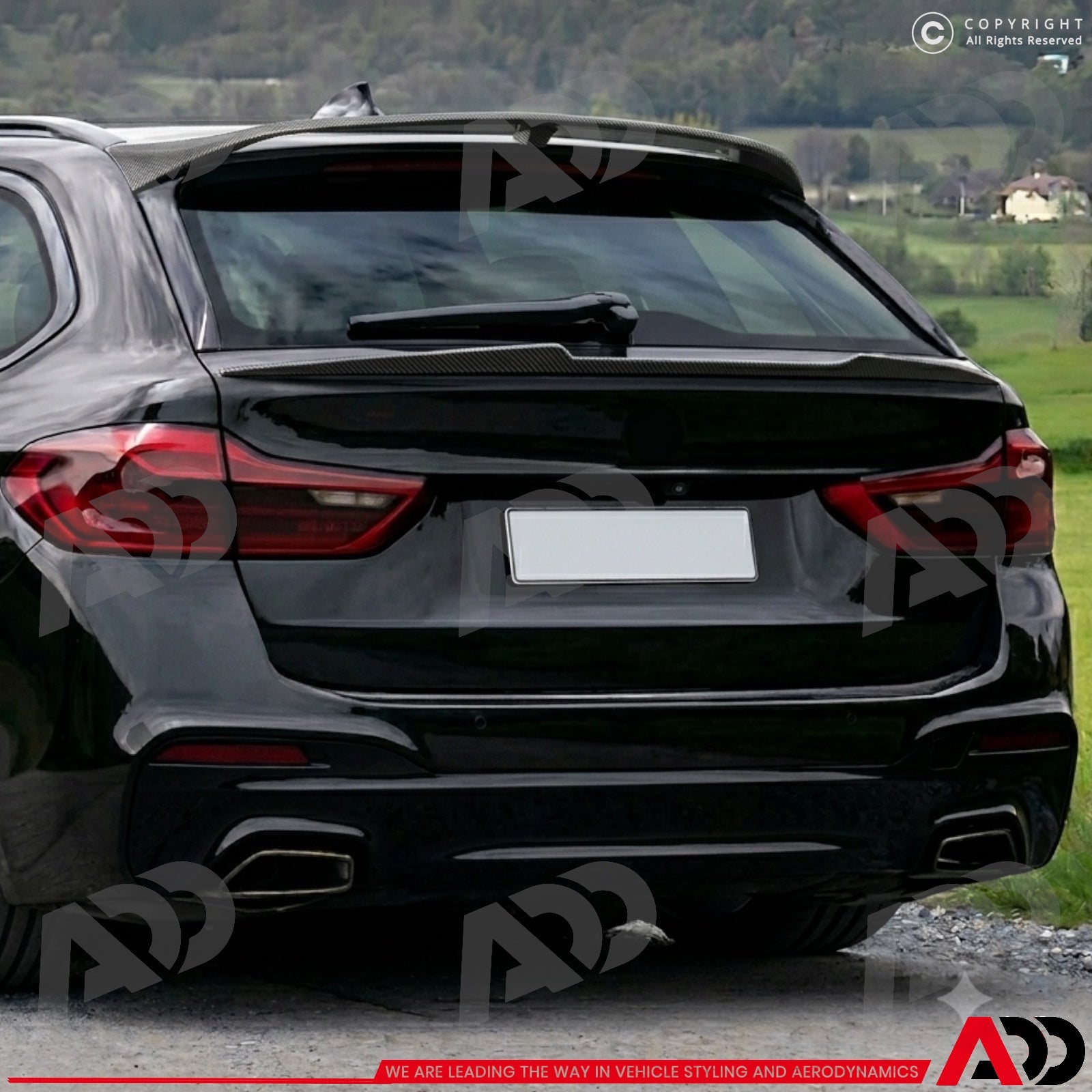 Middenspoiler - BMW 5 Serie G31 Touring - Hoogglans Zwart | 2017-2024