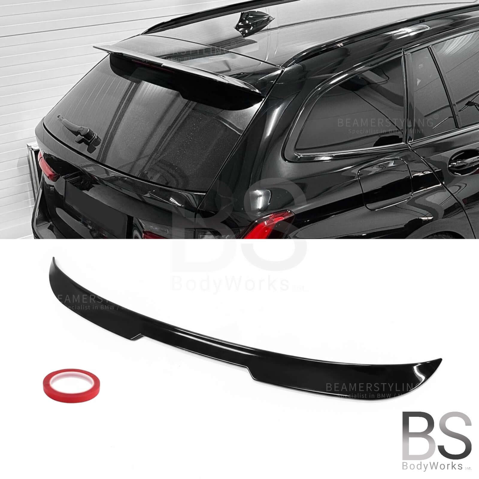 Dakspoiler V2 - BMW 3 Serie G21 Touring - Hoogglans Zwart | 2018-2024