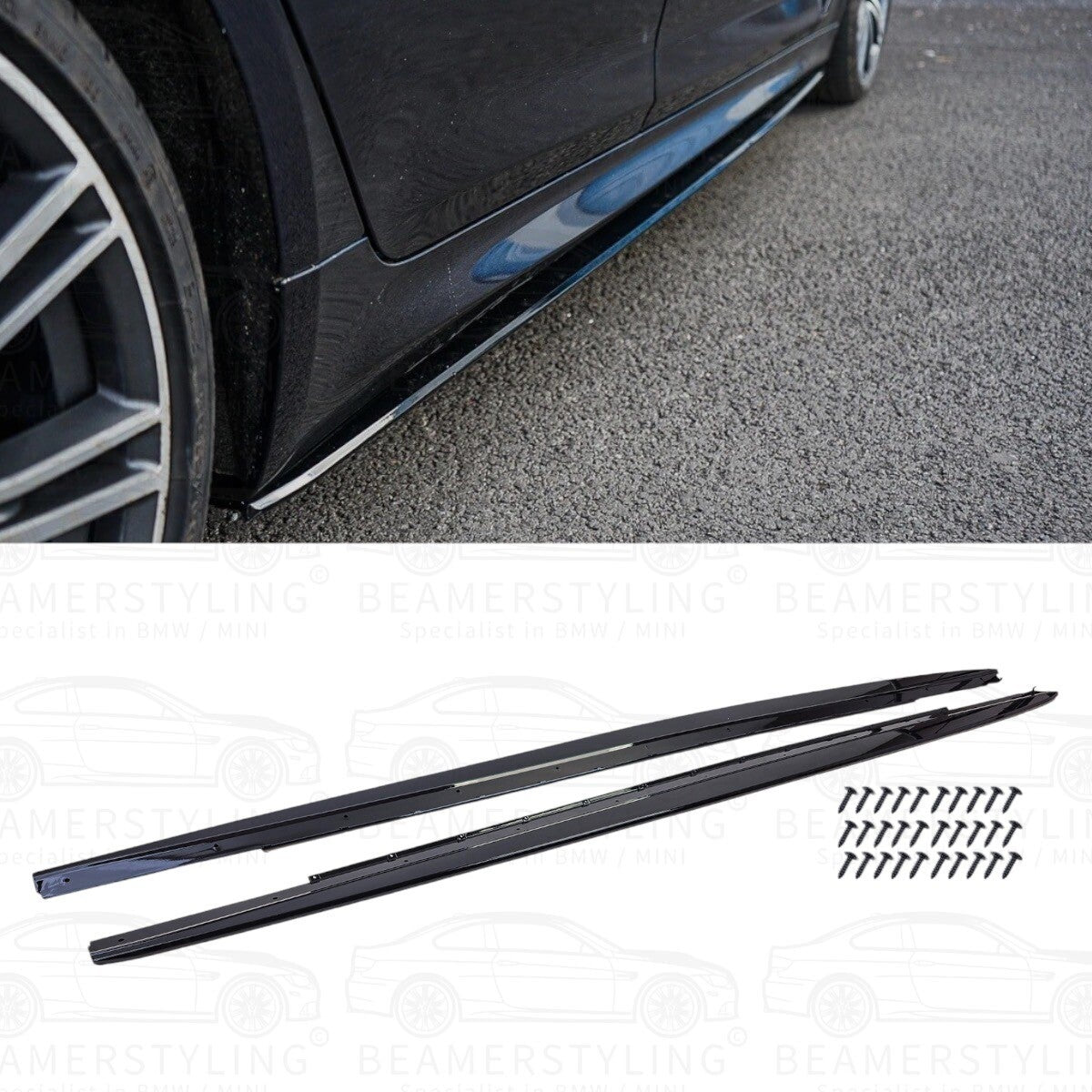 Side skirts extensions - BMW 5 Serie G30 / G31 - Hoogglans zwart | 17-23