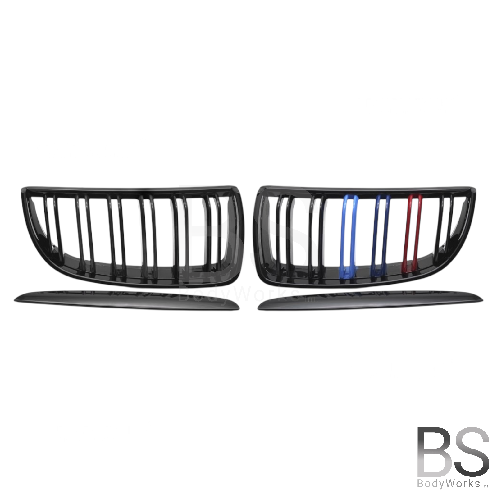 Nieren - BMW E90 / E91 - M Kleuren - Hoogglans Zwart | 2005-2008