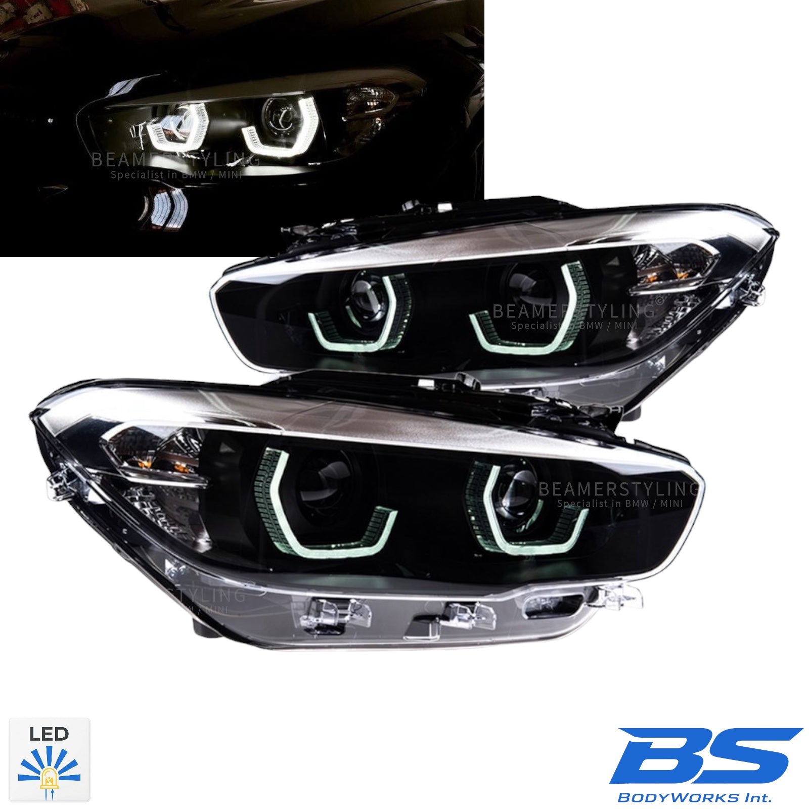 Koplampen set - BMW 1 Serie F20LCI / F21LCI - Full LED | 15-19