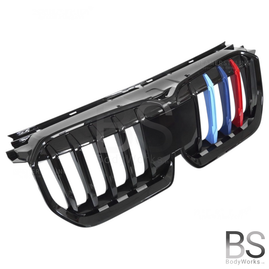 Nieren - BMW X1 U11 - MP look - M Kleuren - Hoogglans zwart | 2022+