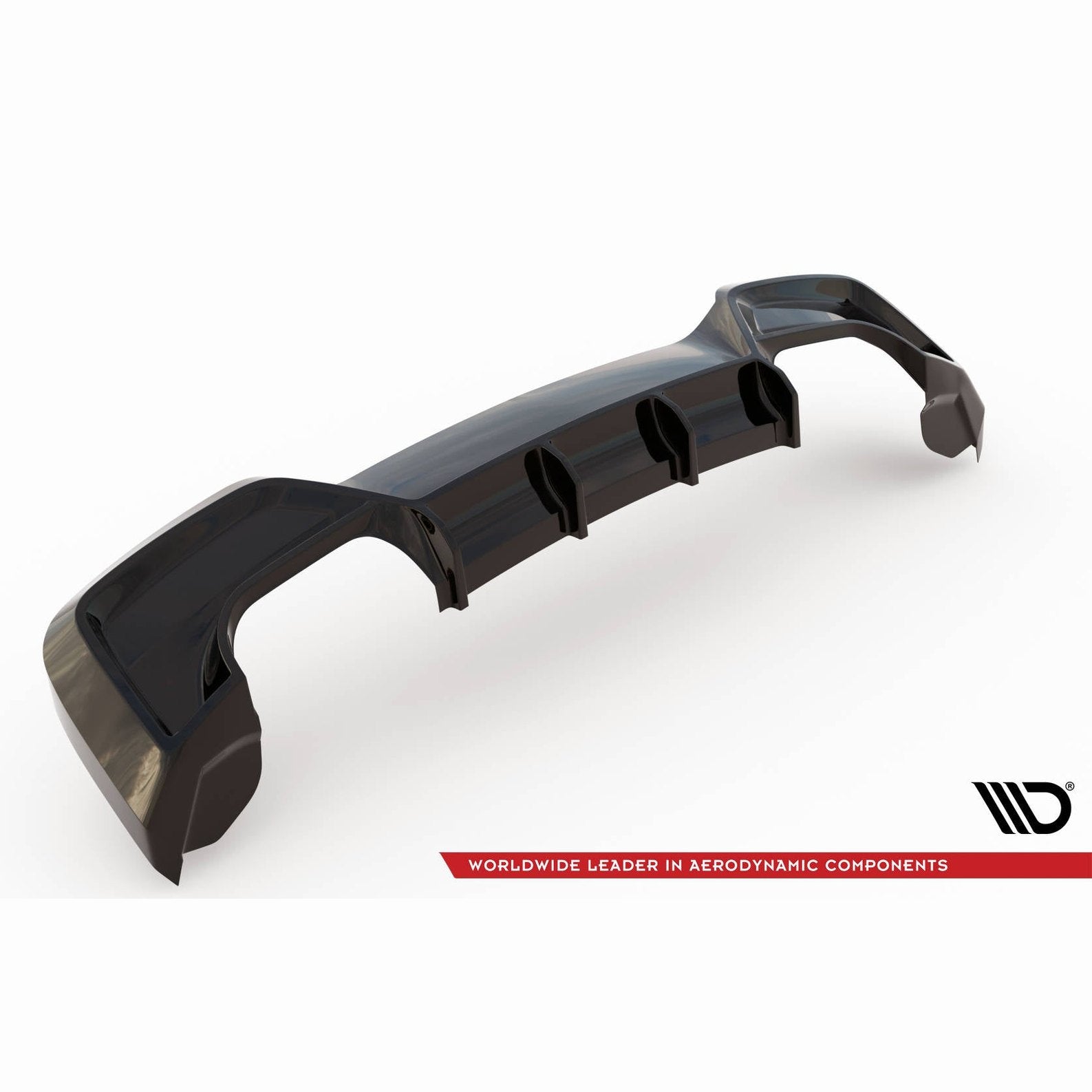 Diffuser - BMW F20 / F21 - Hoogglans Zwart - 4 Uitlaten - Maxton Design | 2011-2015