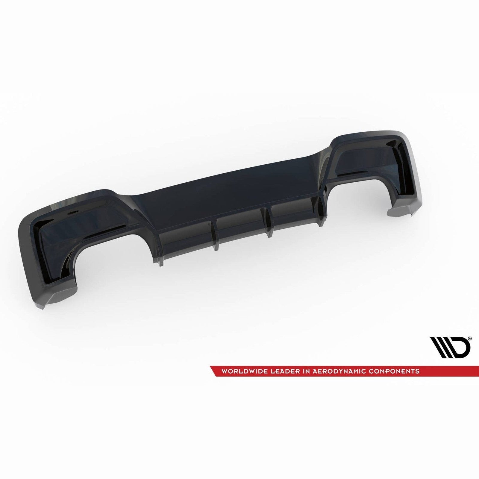 Diffuser - BMW F20 / F21 - Hoogglans Zwart - 4 Uitlaten - Maxton Design | 2011-2015