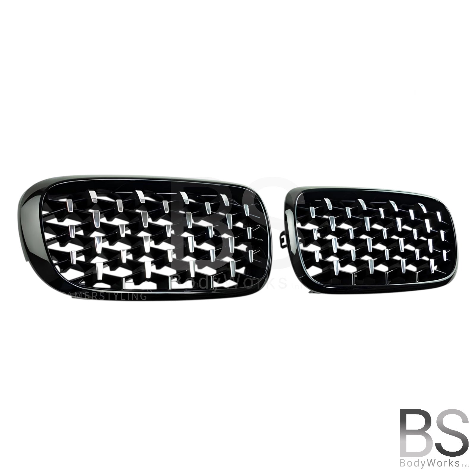 Nieren - BMW X5 F15 / F85 / X6 F16 / F86 - Diamond - Zwart / Chroom | 2014-2019