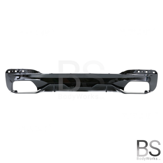 Diffuser - BMW G30 / G31 - M Performance Look - Voor 550i - Hoogglans Zwart | 17-23