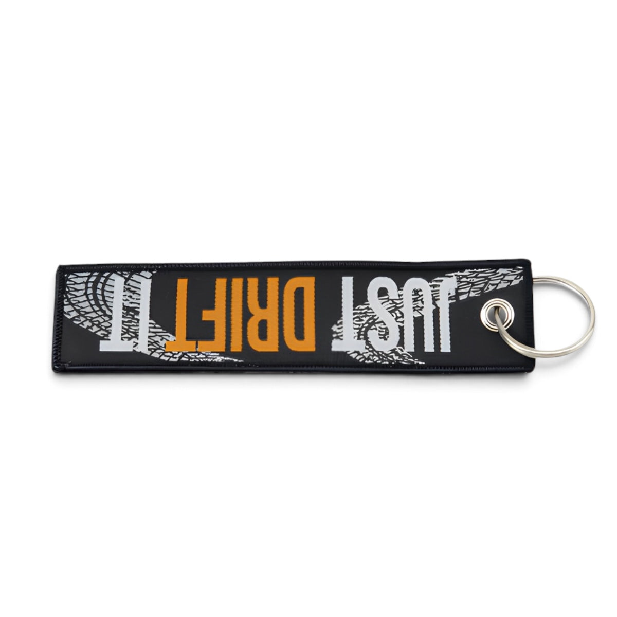 Sleutelhanger - Flight Tag - Met opschrift “Just Drift It” | Zwart