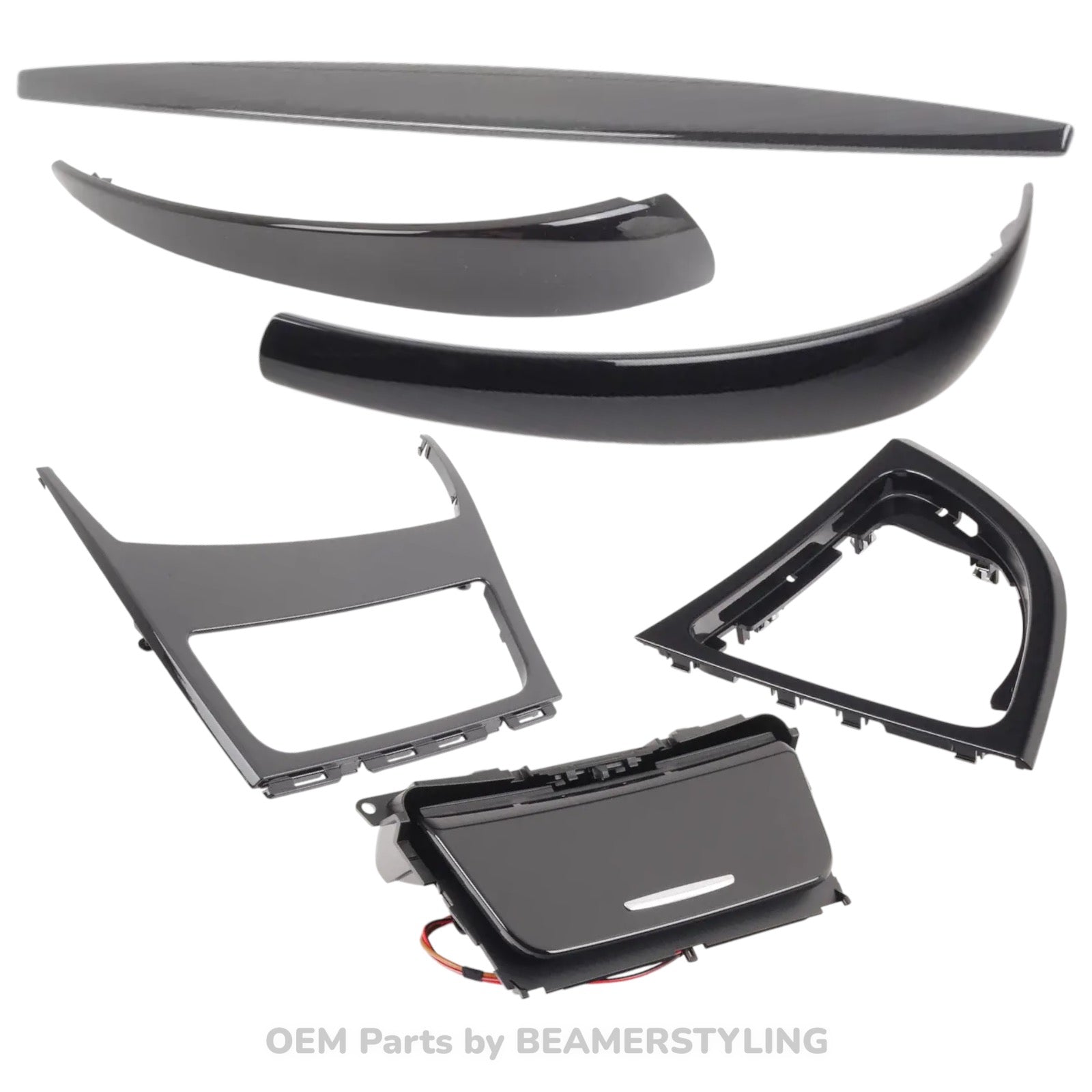 Interieur Lijsten Set - BMW 1 Serie E87LCI - Hoogglans Zwart - Origineel BMW | 07-12