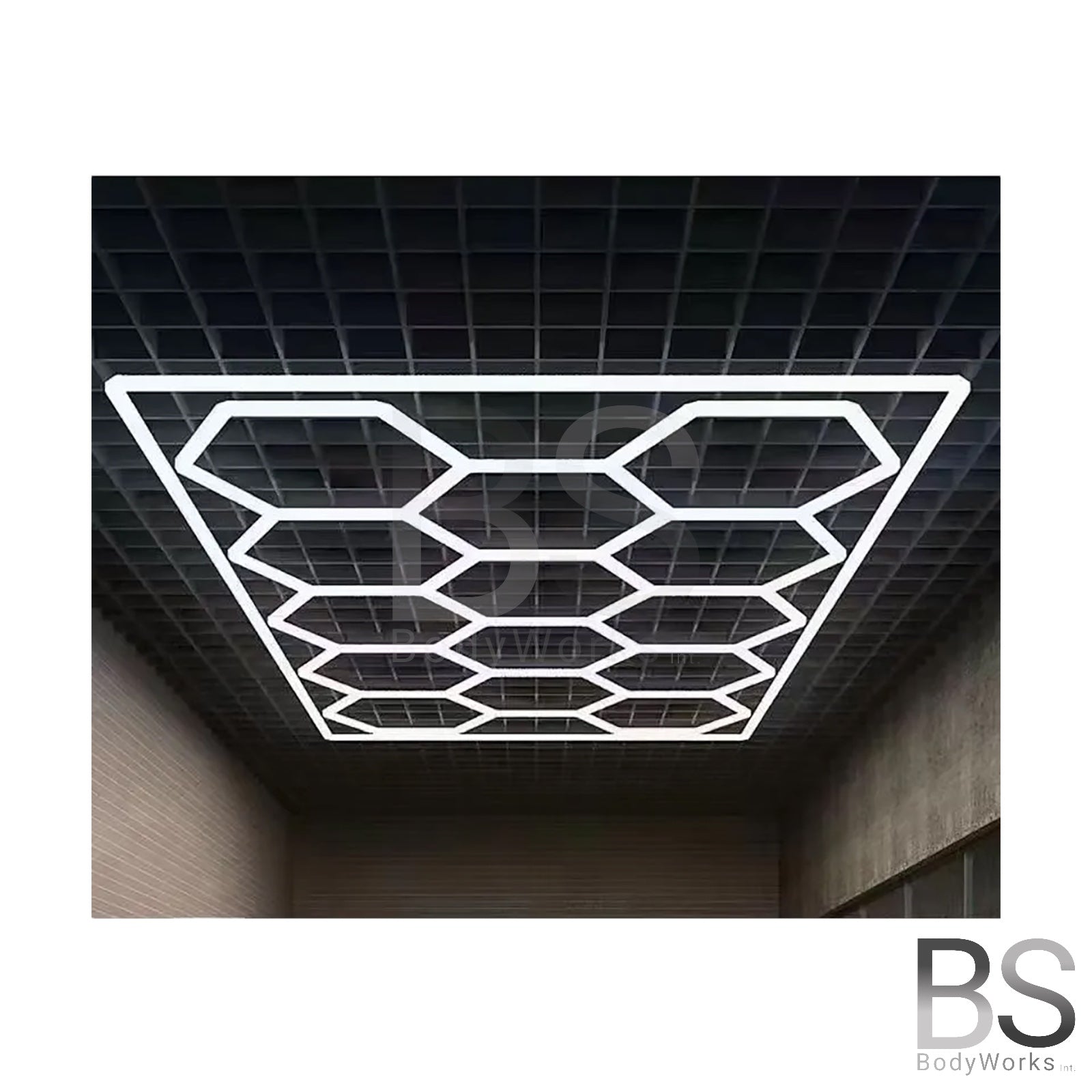 LED Hexagon Showroom Verlichting - 14 Velden | 2,44 X 4,85 M
