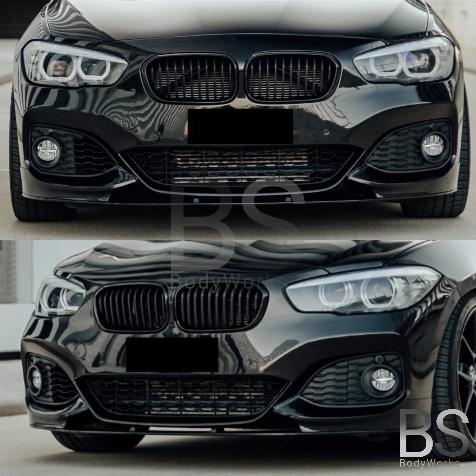 Front Lip - BMW F20LCI / F21LCI - M Performance Look - Hoogglans Zwart | 2015-2019