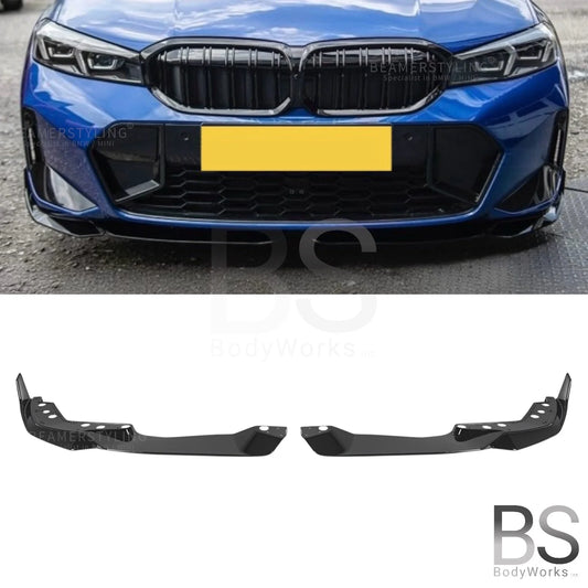 Front lip - BMW G20 / G21 LCI - MP look V2 - 2-delig - Hoogglans zwart | 22-