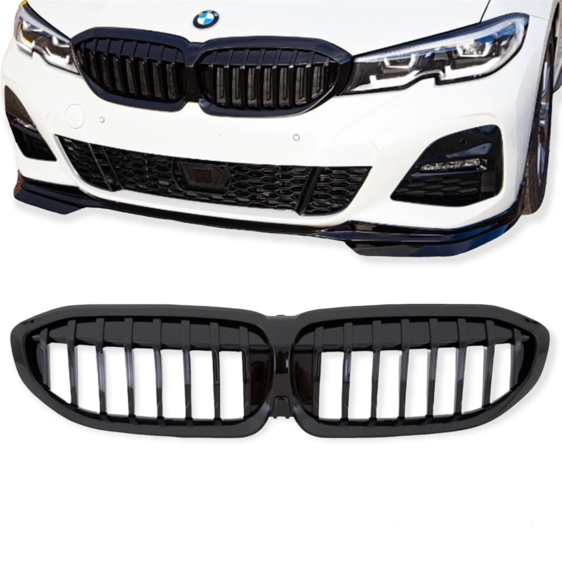 Nieren - BMW G20 / G21 - M Performance Look - Hoogglans Zwart | 2019-2022