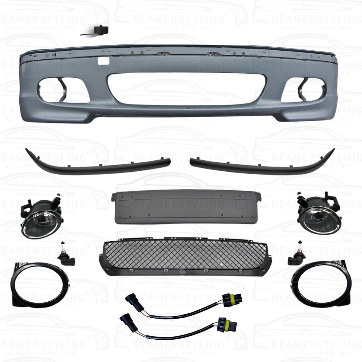 Voorbumper - BMW E46 Sedan / Touring - Incl. Mistlampen + Stekkers - M Pakket Look | 98-05