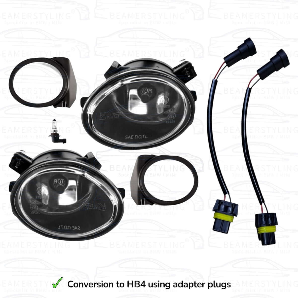 Voorbumper - BMW E46 Sedan / Touring - Incl. Mistlampen + Stekkers - M Pakket Look | 98-05