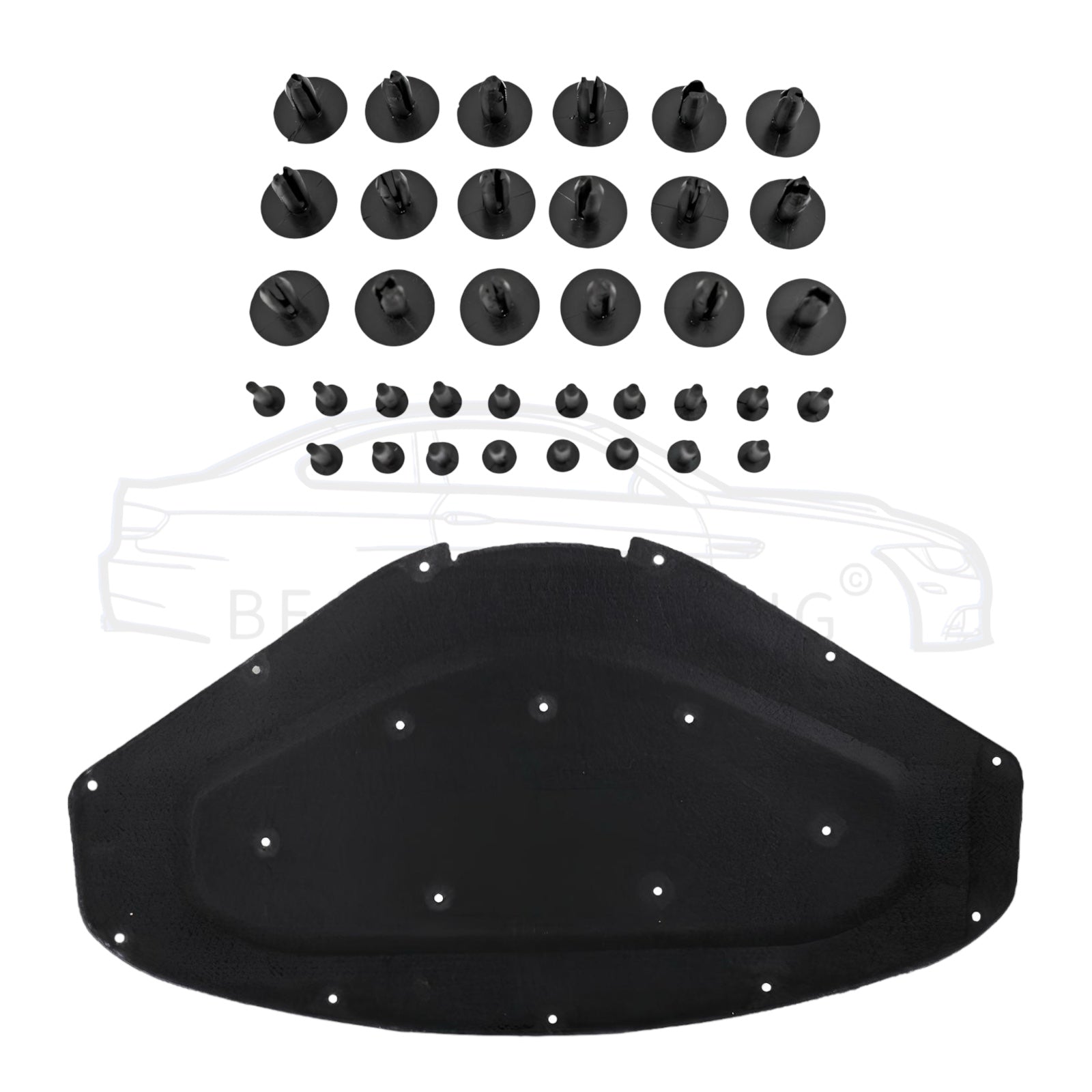 Motorkap Isolatie + Montageset - BMW F20 F21 F22 F23 F30 F31 F32 F33 F36 | 37-Delig