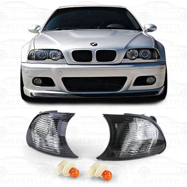 Knipperlichten set - BMW E46 Coupé / Cabrio - Smoke / Chroom - Kristal Design | 2001-2003