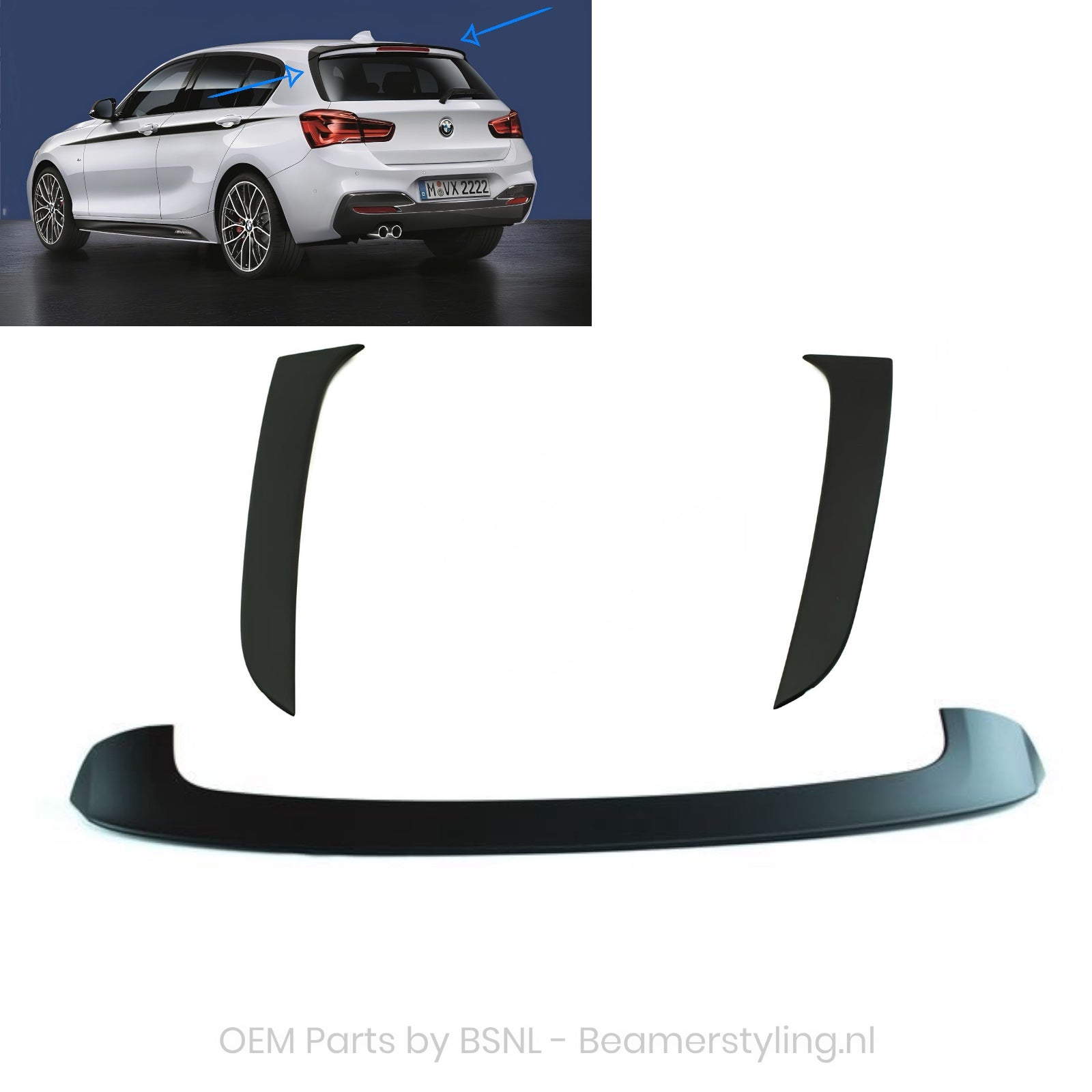 Dakspoiler + Vinnen - BMW 1 Serie F20 / F21 - Origineel BMW - M Performance | 11-19