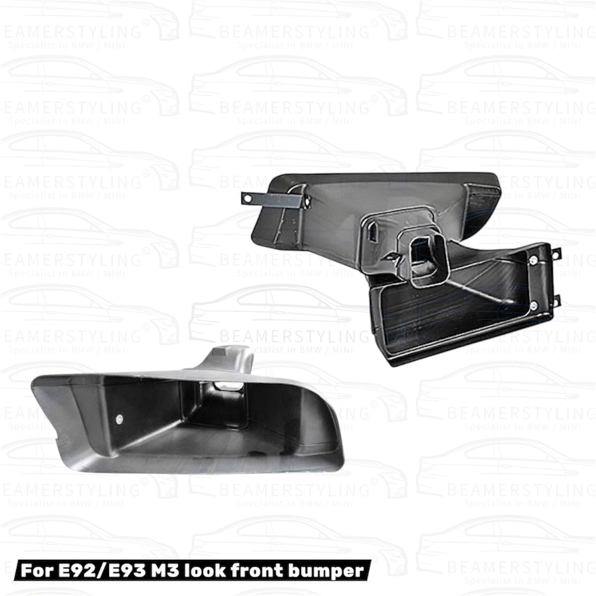 Air Scoops - BMW E92 / E93 - Voor M3 look voorbumper | 06-10