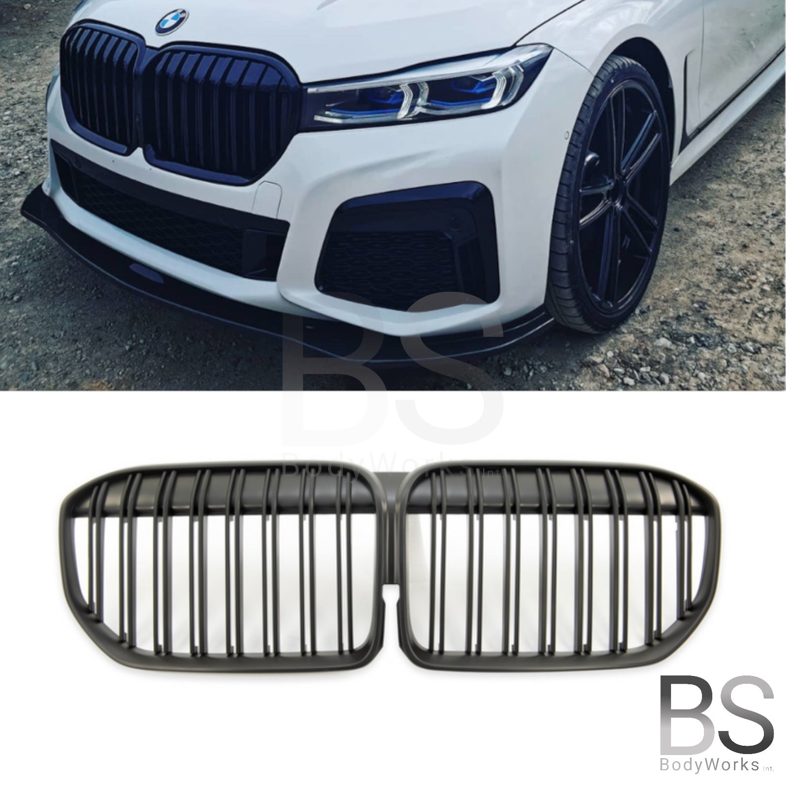 Nieren - BMW 7 Serie G11 LCI / G12 LCI - M Look - Mat Zwart | 03/2019-