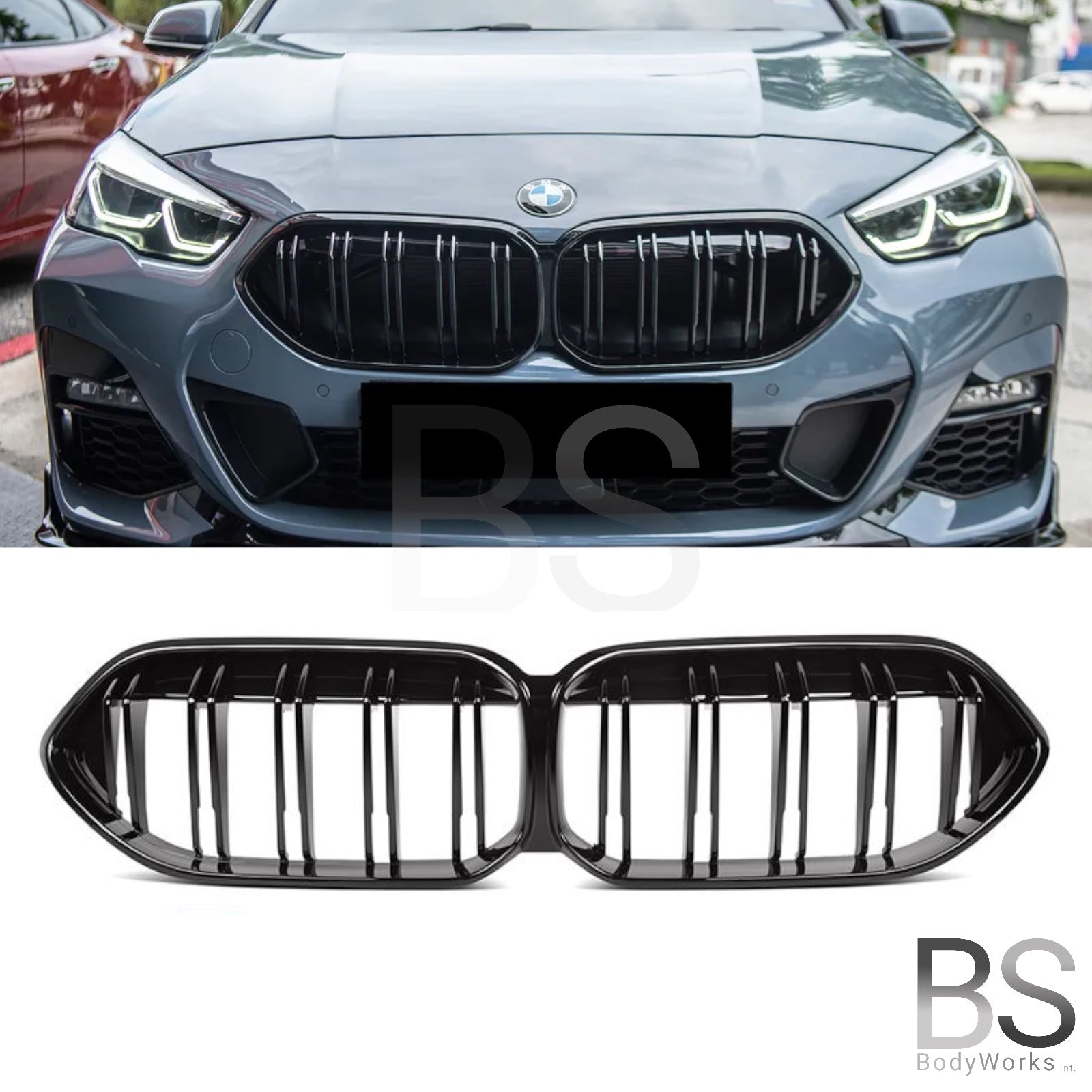 Nieren - BMW 2 Serie F44 Gran Coupé - M Look - Hoogglans Zwart | 03/2020-