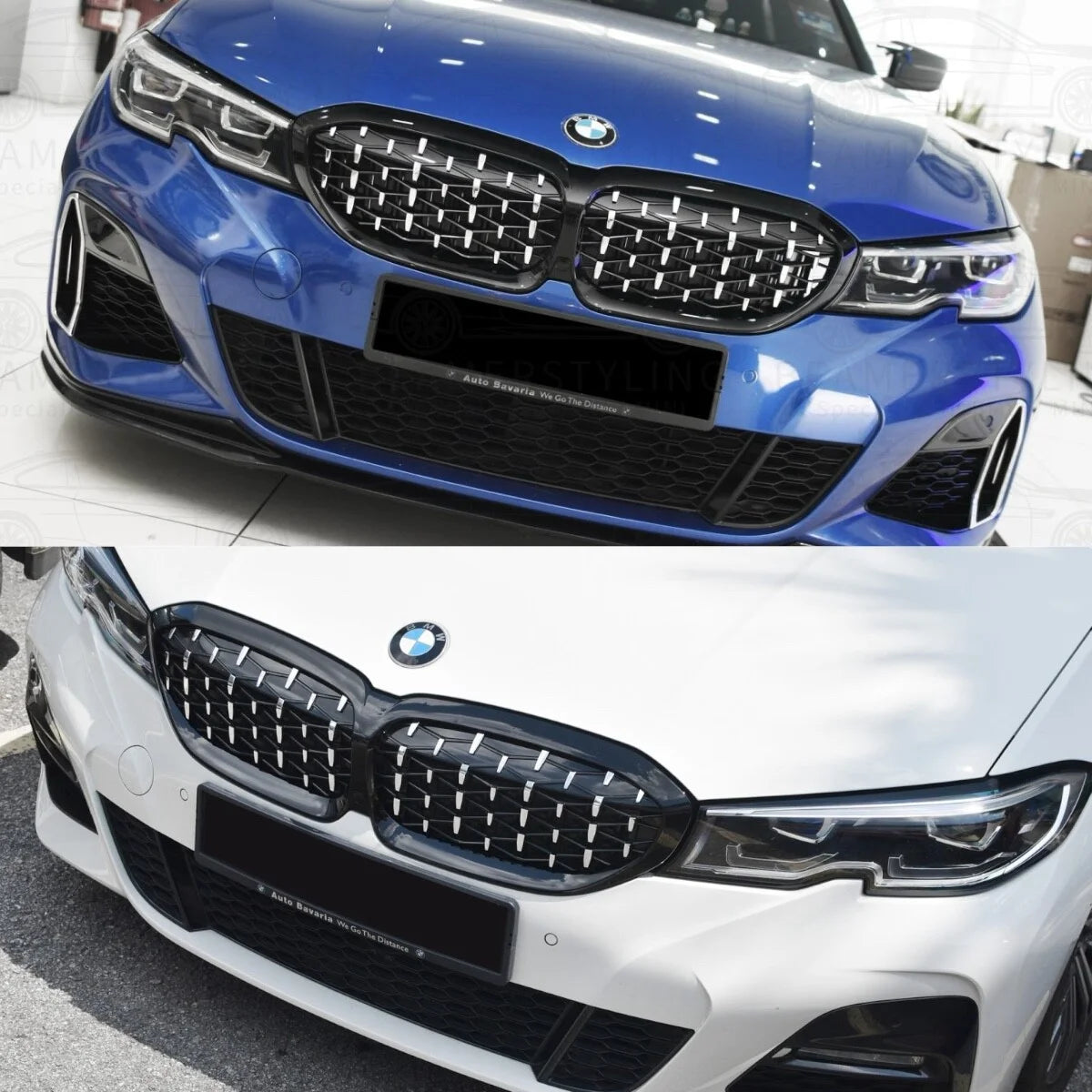 Nieren - BMW G20 / G21 - Diamond - Zwart / Chroom | 2019-2022