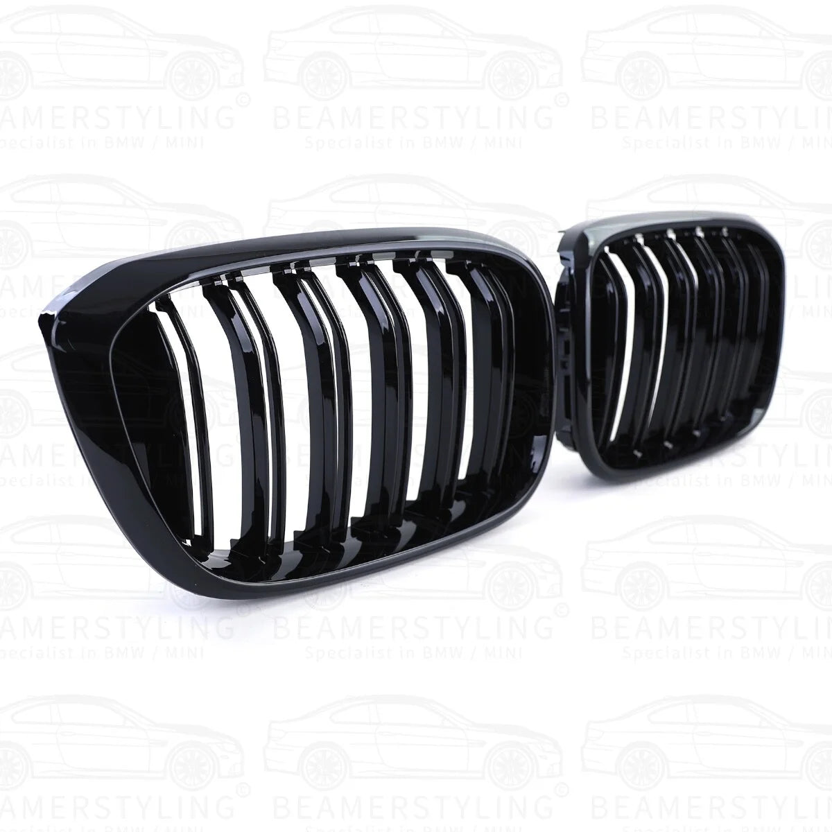 Nieren - BMW X3 G01 / X4 G02 - M Look - Hoogglans Zwart | 2017-2021