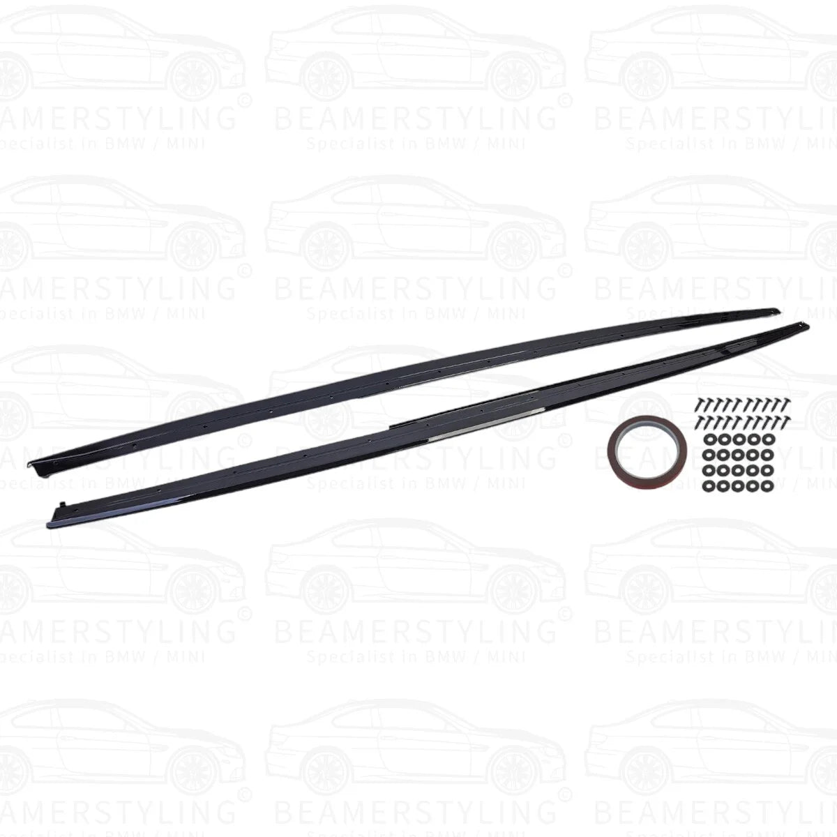Side skirts Extensions - BMW F30 / F31 - Voor M pakket - Hoogglans zwart | 12-19