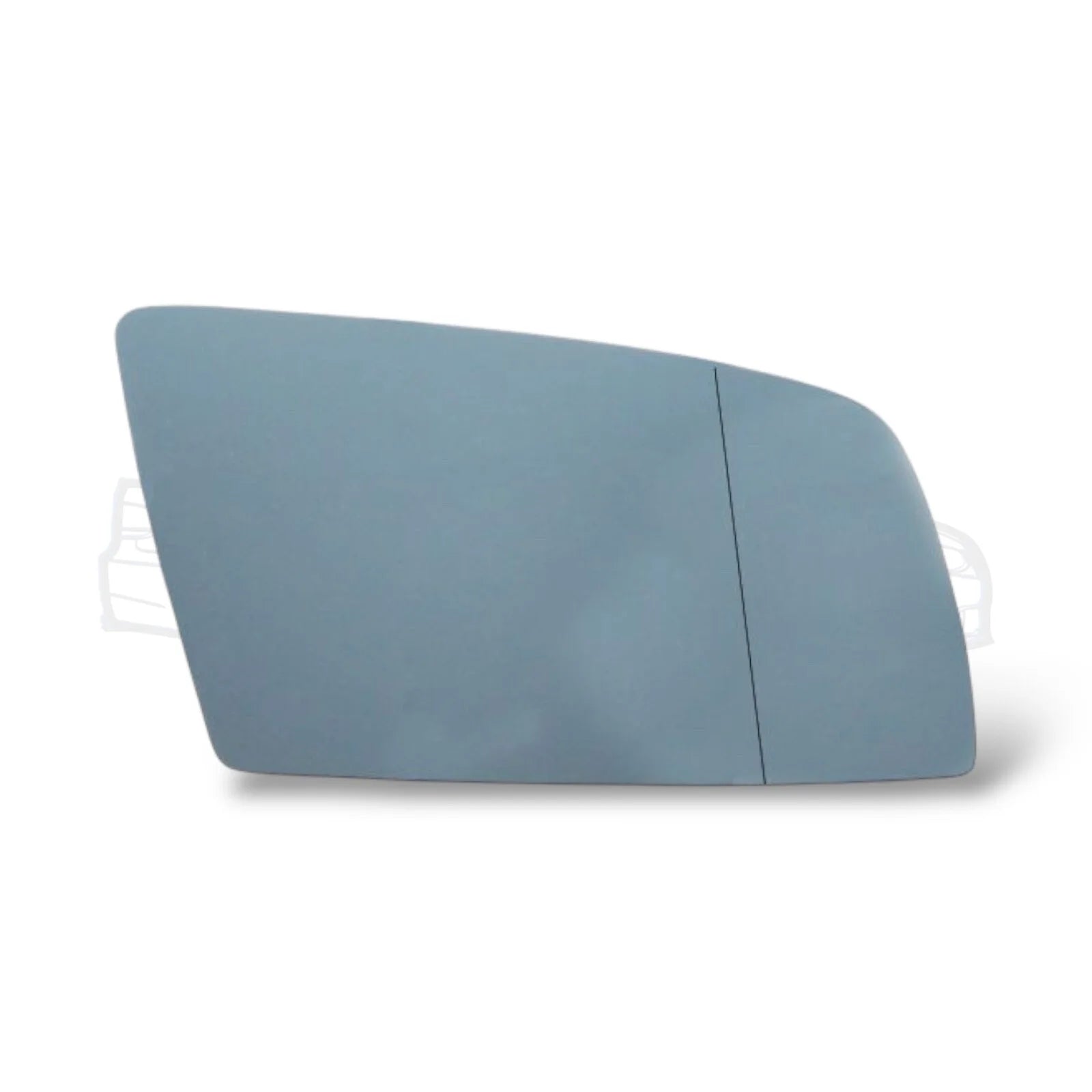 Spiegelglas - BMW E60 / E61 / E63 / E64 - Asferisch - Verwarmbaar - Blauw | 03-10