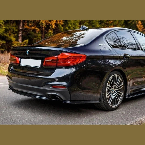 Achterbumper Extensions - BMW G30 Sedan - Maxton Design - Voor M Pakket — Hoogglans Zwart