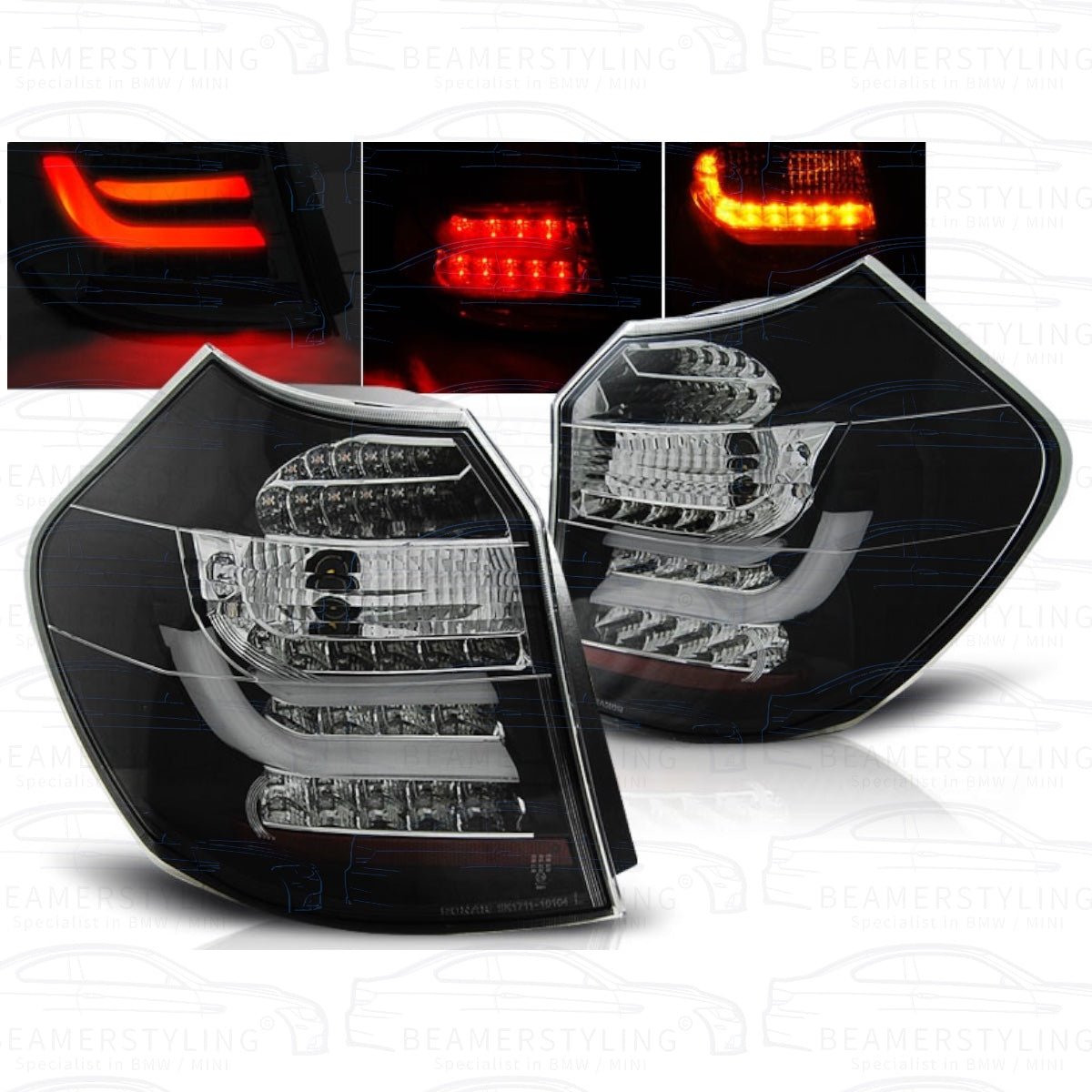 Achterlichten - BMW E81 / E87 - Smoke Design - LED Tube | 2007-2012 - Beamerstyling.nl