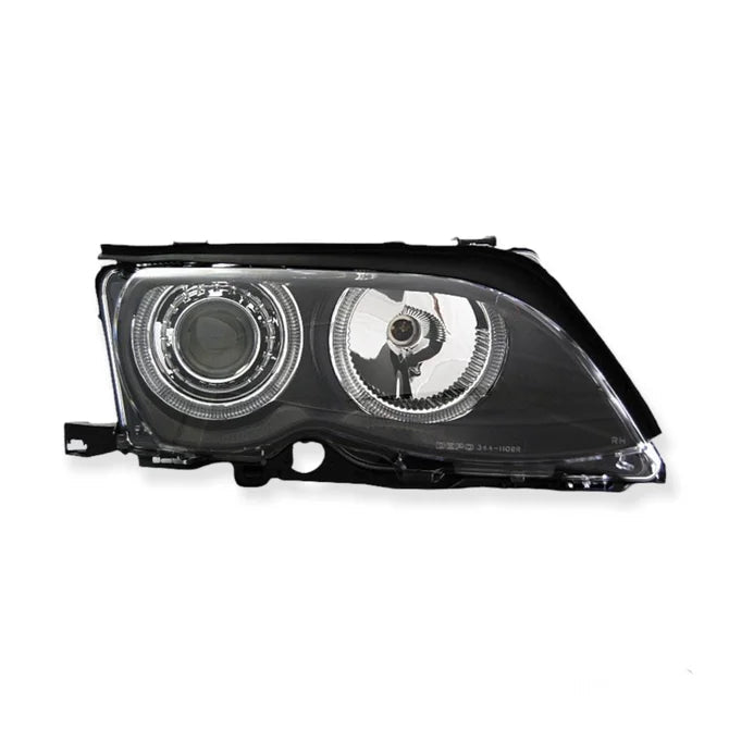 Angel Eyes Koplampen Zwart BMW 3 Serie E46 2001-2005 Sedan / Touring - Beamerstyling.nl