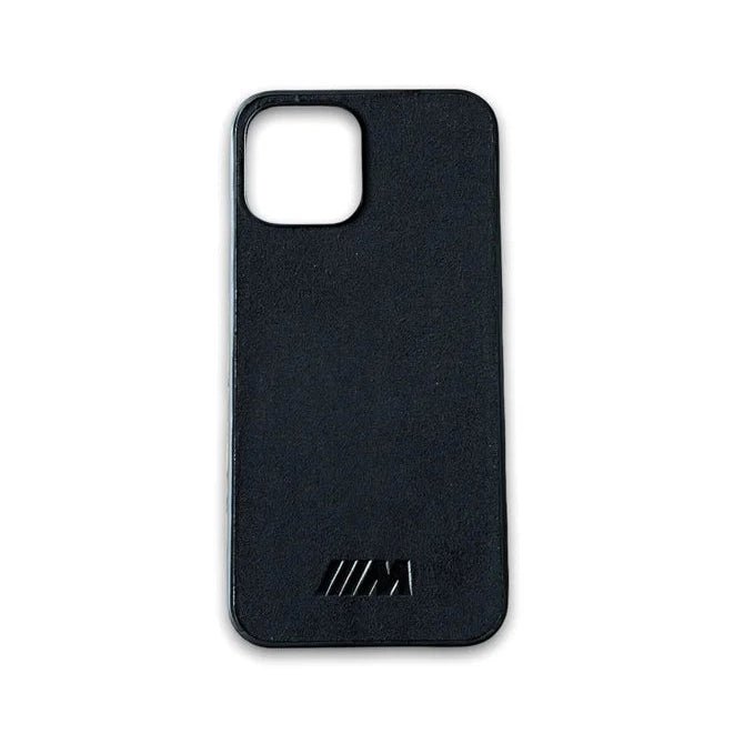 Apple Iphone M Telefoon Hoesje - Suède Look | Zwart — Iphone 12 Pro Max - Beamerstyling.nl