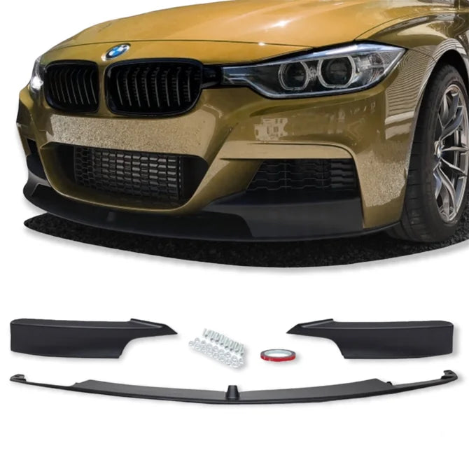 Front Lip - BMW F30 / F31 - M Performance Look - Mat Zwart