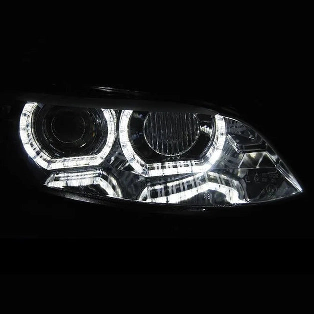 BMW  E92 / E93 3D LED Angel Eyes Koplampen Chroom D1S 2007-2010 — Zonder Afs-Systeem