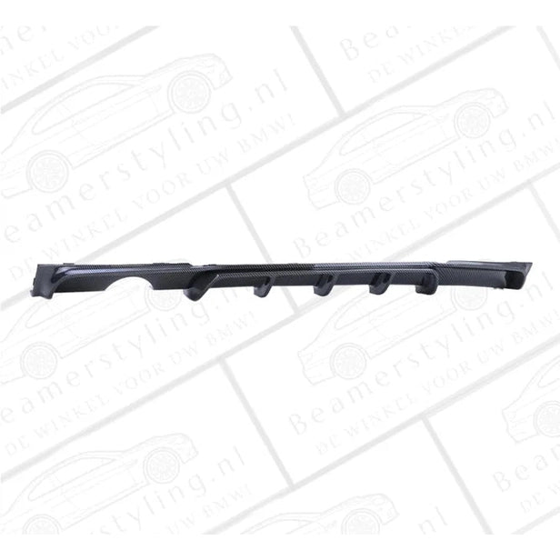 Diffuser - BMW F30 / F31 - M Performance Look - Carbon Look - 1 Uitlaat Links