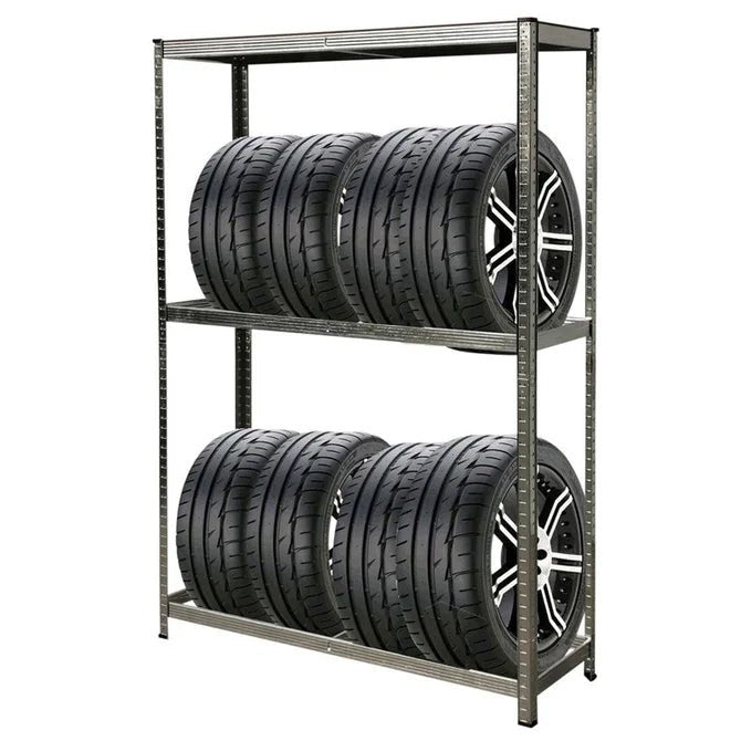 Bandenstelling - Bandenrek - 180X120X40Cm | Gegalvaniseerd Staal - Beamerstyling.nl