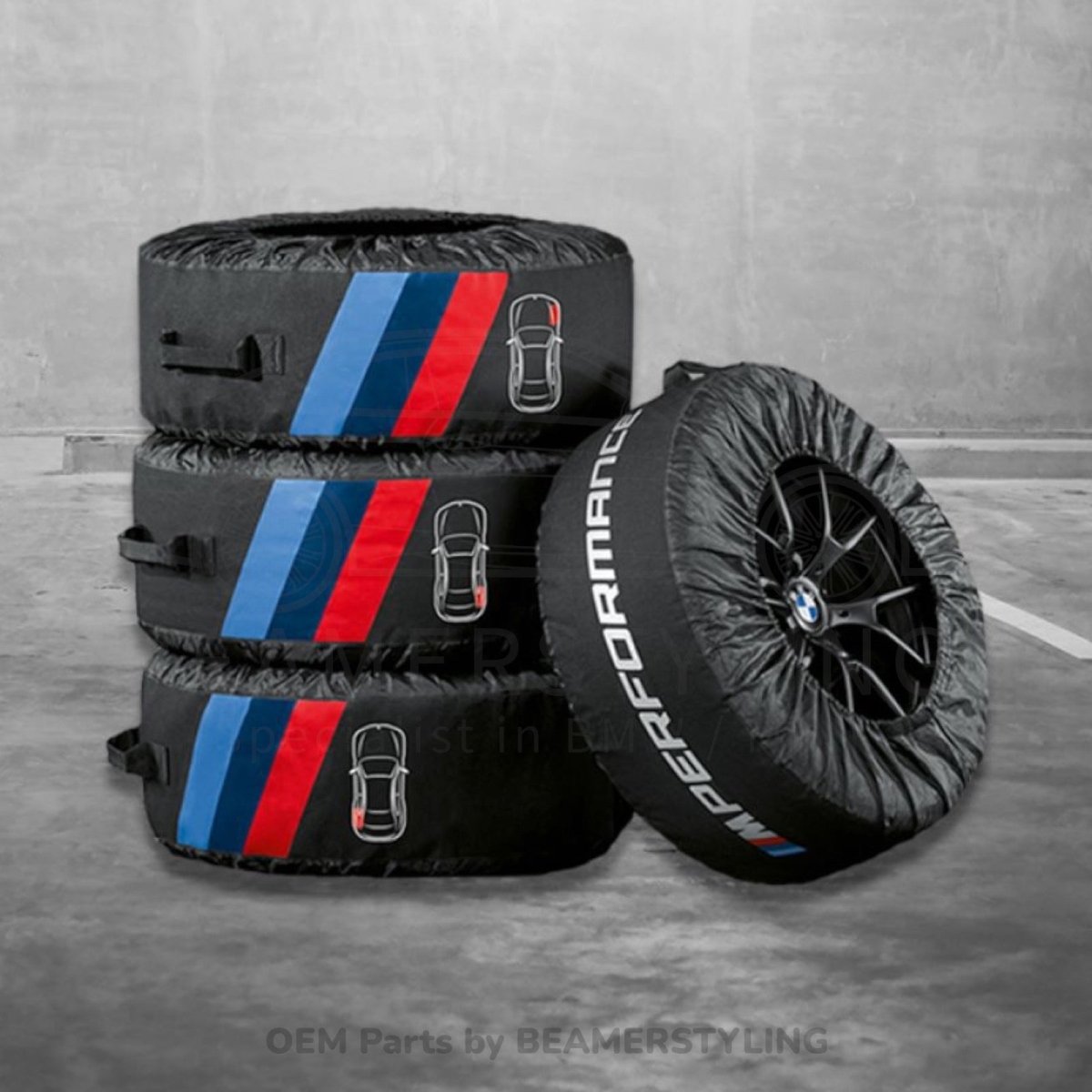 Bandentassen Set - BMW M Performance - 17” T/M 22” - Origineel BMW | 36132461758 - Beamerstyling.nl