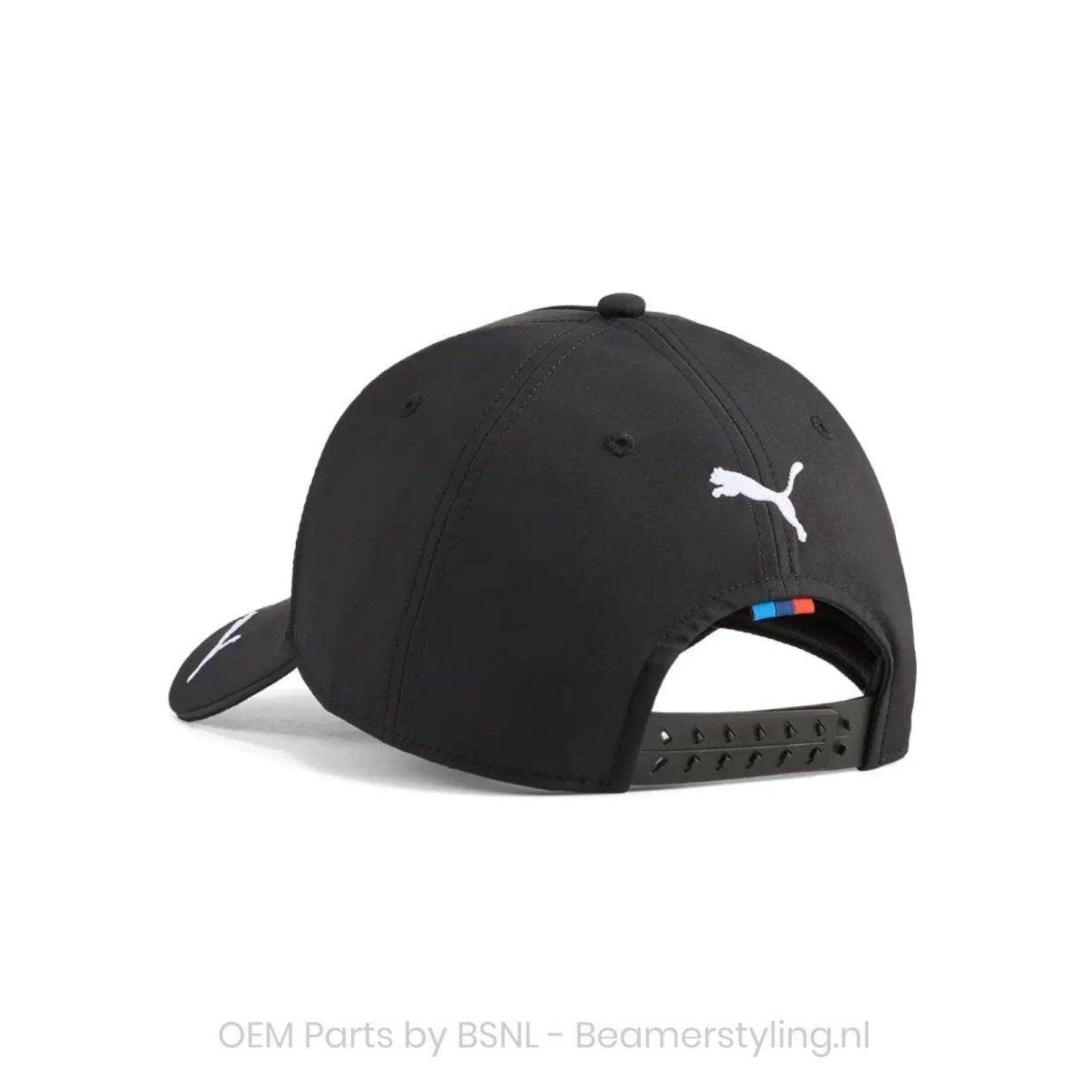 Baseball Pet - BMW M Motorsport Team - Lifestyle Collectie 2026 - Met striping | Zwart - Beamerstyling.nl