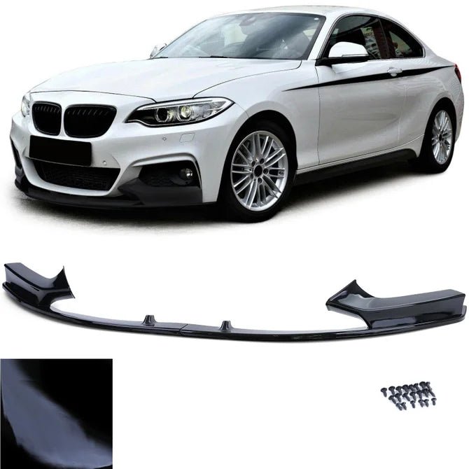 BMW 2 Serie Front Lip / Spoiler M Performance Look Glanzend F22 / F23 - Beamerstyling.nl