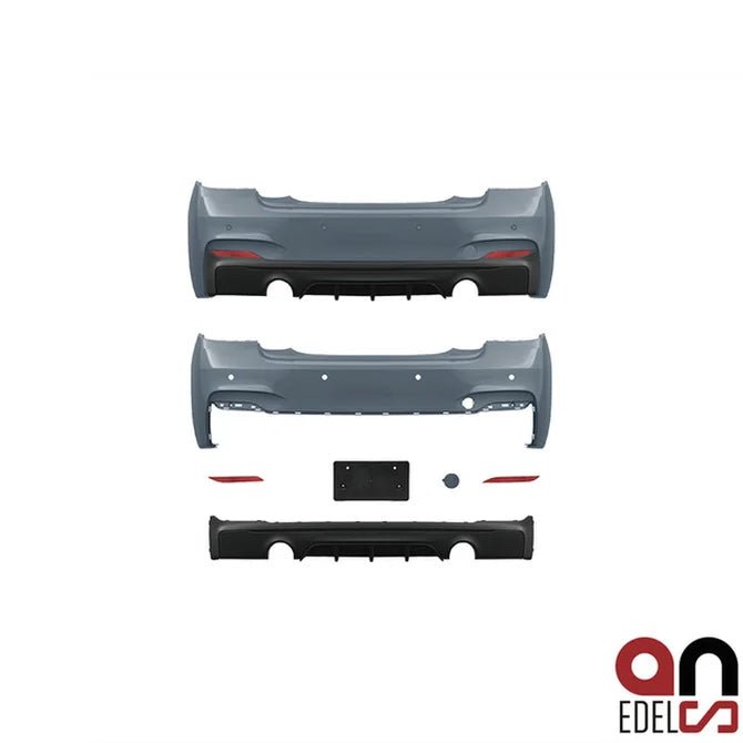 BMW 2 Serie M Performance Look Achterbumper F22 / F23 — 2 Uitlaat Uitsparingen Links - Beamerstyling.nl