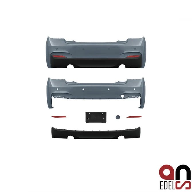 BMW 2 Serie M Sport Look Achterbumper F22 / F23 — 1 Uitlaat Uitsparing Links + 1 Uitlaat Uitsparing Rechts (235I) - Beamerstyling.nl