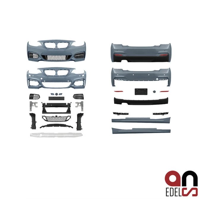 BMW 2 Serie M Sport M235I / 240I Look Pakket F22 / F23 2013-2017 — 1 Uitlaat Uitsparing Links + 1 Uitlaat Uitsparing Rechts (235I) - Beamerstyling.nl