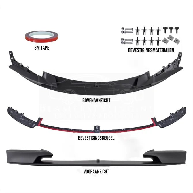 BMW F30 / F31 - Front Lip M-Performance Look - Shadow Line | Gecertificeerd Oem Kwaliteit - Beamerstyling.nl