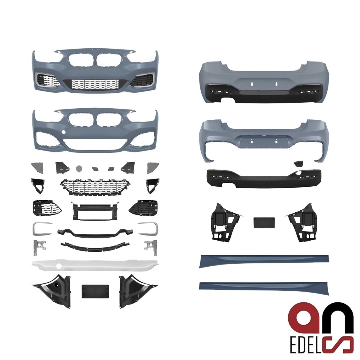 Bumper Pakket - BMW 1 Serie F20LCI (5D) - M140I Look - 2 Uitlaten Links | 15 - 19 - Beamerstyling.nl